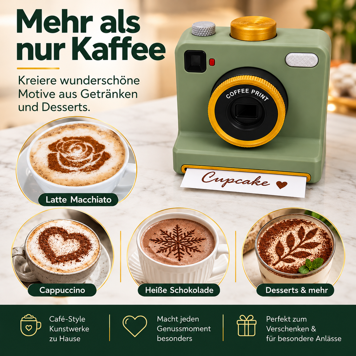 Kaffeezauber™ – Kaffeekunst auf Knopfdruck